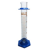Glass Measuring Cylinder Plastic Base Economy - 0010mL