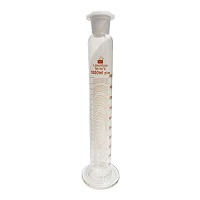 Glass Measuring Cylider Round Base with Plastic Stopper Economy - 1000mL