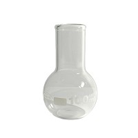Boiling Flask Flat Bottom Wide Neck No Ground Joint Beaded Rim Premium - 0050mL