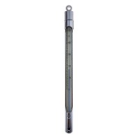 Glass Thermometer Pocket Test Aluminium Slot Case 158mm -0 to +050°C (0.5°C)