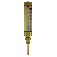 Glass Thermometer Straight V-Line 150mm 0 to +120°C (1.0°C)