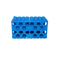 Plasric test rube rack four sided 20mm x 20 holes, 13mm x 40 holes, 29mm x 8 holes, 17mm x 24 holes *